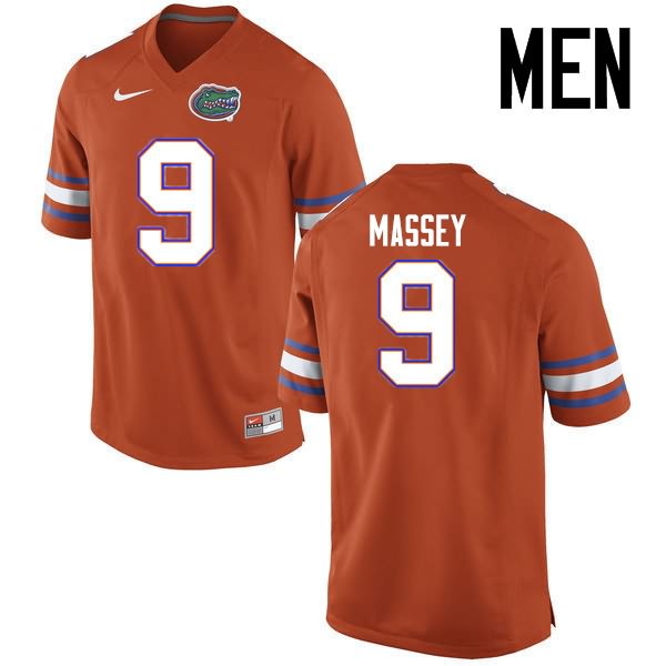 Men's NCAA Florida Gators Dre Massey #9 Stitched Authentic Nike Orange College Football Jersey SLB4165IU